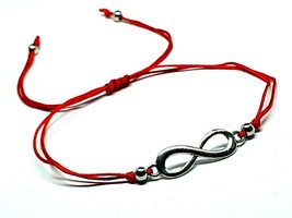 Infinity Bracelet Anklet Lucky Red Cord Ankle Wrist Bracelet Beaded Adjustable - £2.94 GBP