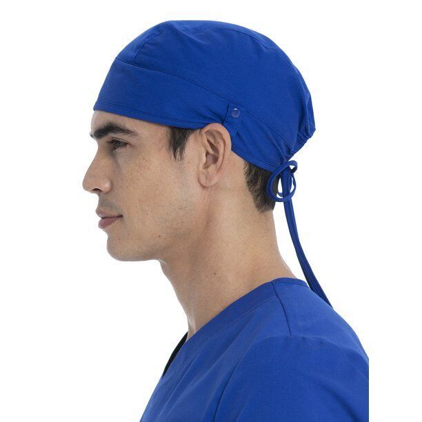 2-Pack Scrubstar Adult Unisex Surgical Scrub Caps, Electric Blue Item image 3