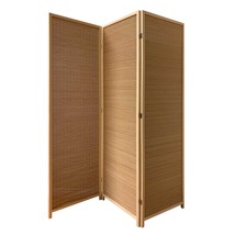 HomeRoots 370410 Brown Bamboo 3 Panel Osaka Screen  57 x 1 x 71 in. - £315.77 GBP