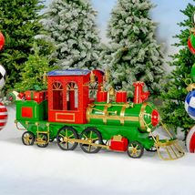 Zaer Ltd. Large Metal Christmas Train Commercial Decoration (5.85 Feet Long - Sm - £2,199.43 GBP+