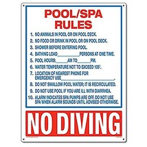 Poolmaster Sign for Residential or Commercial Swimming Pools and Spas, P... - $28.99