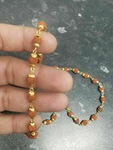 Rudraksh Mala Natural beads Evil Eye Protection Lucky Necklace Rudraksha FF14 - £16.17 GBP