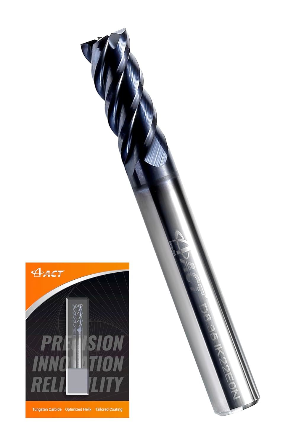 Accucut I4Kes 1/4” Carbide Square End Mill - 4 Flute Milling Bit For Steel, - $38.96