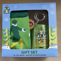 Elf The Movie Christmas Holiday Gift Set Socks (OSFM), Keychain &amp; Cup/Mu... - £15.72 GBP