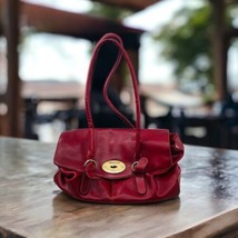 Tumble &amp; Hide Verona Chianti Red Large Flap Over Tote Leather Handbag Purse - £83.31 GBP