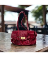 Tumble &amp; Hide Verona Chianti Red Large Flap Over Tote Leather Handbag Purse - £81.57 GBP