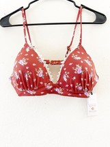 NWT Shade &amp; Shore Women Lightly Lined Floral Ribbed Embroidered Bikini T... - £15.95 GBP