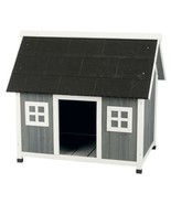 Barn Style Dog House Weatherproof Elevated Pet Shelter Home Indoor Outdo... - £271.91 GBP