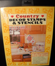 Inkadinkado Country Decor Stamps &amp; Stencils Kit Eight Stamps Still in Se... - $12.99