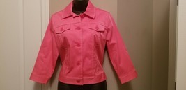 Think Tank Sz Small Pink Lightweight Denim Vintage Style Jacket NWOT Retro - $17.81