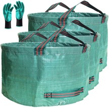 Professional 3-Pack 63 Gallons Lawn Garden Bags (D31, H19 inches) Reusable Yard  - £35.16 GBP