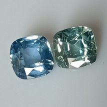 Unheated, Mismatch Pair, Teal Sapphire, 1.39 Carats, Cushion, Teal, Sapphire, Na - £279.77 GBP