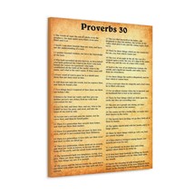  Proverbs Chapter 30 Gold Bible Canvas Christian Wall Art Ready  - £59.63 GBP+