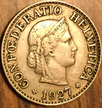 1927 Switzerland Confoederatio Helvetica 10 Rappen Coin - £1.82 GBP
