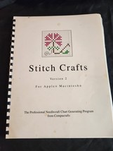 Stitch Crafts Version 2 For Apple Manual With Floppy Disk By Compucrafts - £5.99 GBP