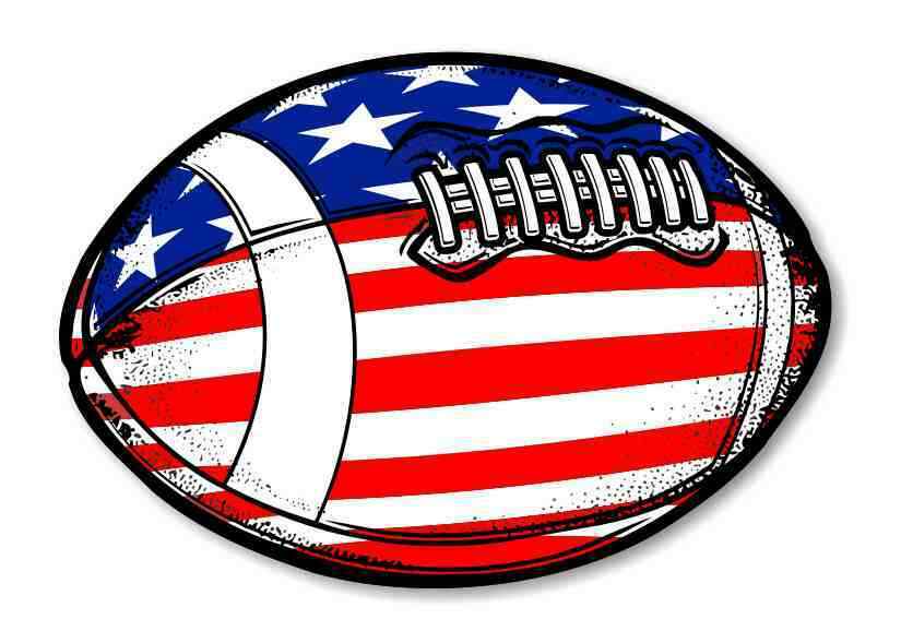 Football USA Flag Precision Cut Decal - $3.46+