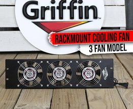 GRIFFIN Rackmount Cooling Fan | 3U Ultra-Quiet Triple Exhaust Fans, Keep Studio  - £40.58 GBP