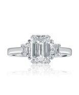 Igi 1.65CT E-VS1 Laboratorio Crecido Esmeralda Anillo Diamante Corte 14k... - $1,587.35