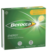 Berocca Energy Vitamin B &amp; C Orange Flavour Effervescent Tablets 60 Pack - £38.83 GBP