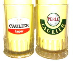 2 Caulier Perle &amp; Lager Bruxelles 0.25L Belgium Beer Glasses Seidel - £9.95 GBP