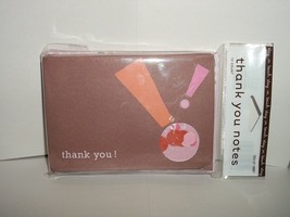 10 Stay In Touch THANK YOU NOTES Brown Orange Pink Envelopes NIP - $12.99