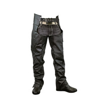 ZipOut Insulated and Lined Plain Biker Leather Chaps - $91.13+