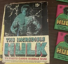 1979 Topps Incredible Hulk Wax Display Box w/21 Unopened Packs Trading C... - £305.31 GBP