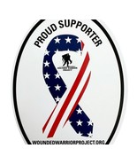 Proud Supporter Wounded Warriors Project Magnet Oval Military Veterans 2... - £8.75 GBP
