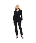 Maralyn &amp; Me Double Breasted Pea Coat Tweed Black Plaid Jacket - $364.11 MXN
