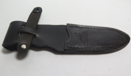 Gerber Black Leather Fixed Blade Knife Sheath Only Belt loop snap vintag... - £22.40 GBP
