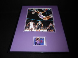 Vince Carter 16x20 Framed 2 Color Game Used Jersey &amp; Photo Display Raptors - $79.19