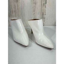 Halogen Andi Stiletto Heel Mules Size 10 White Patent Leather - £19.73 GBP