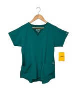 WonderWink W123 Womens Scrub V Neck Top Hunter Green S - $24.35 CAD