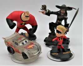 Disney Infinity Mr Incredible Cptn Barbossa Dash Lightning McQueen Figurine - £10.33 GBP