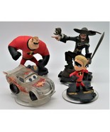 Disney Infinity Mr Incredible Cptn Barbossa Dash Lightning McQueen Figurine - $243.69 MXN