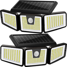 Solar Lights Outdoor, 2 Pack 233 LED High Brightness Cordless Solar Moti... - $34.95