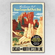 Vintage 1950S Bryce Canyon National Park Unframed Print Wall Art - £28.40 GBP