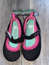  Speedo Kids Water Shoe SMALL 5-6 Mary Jane Toddler NEW Black/Pink - £3.95 GBP