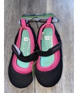  Speedo Kids Water Shoe SMALL 5-6 Mary Jane Toddler NEW Black/Pink - £3.87 GBP