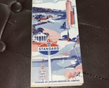 Vintage Standard Michigan State Highway Gas Station Travel Road Map~B002 - $8.41