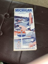 Vintage Standard Michigan State Highway Gas Station Travel Road Map~B002 - $8.41