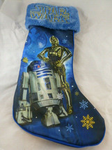 Star Wars CHRISTMAS STOCKING R2 D2 C3PO Blue Excellent Lucas Arts - $13.85