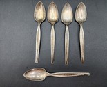 WM Rogers Mfg Co Sterling? Silverplate Grapefruit Spoons - USA - Lot Of 5 - $14.79