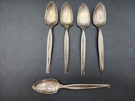 WM Rogers Mfg Co Sterling? Silverplate Grapefruit Spoons - USA - Lot Of 5 - £11.82 GBP