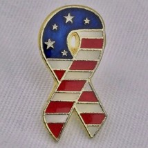 Patriotic Ribbon USA Vintage Pin Support Troops Patriotism Red White Blu... - $12.95