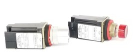 LOT OF 2 ALLEN BRADLEY 800MR-PA16RA PUSH BUTTON UNITS RED LENSES, SER. D - £75.50 GBP