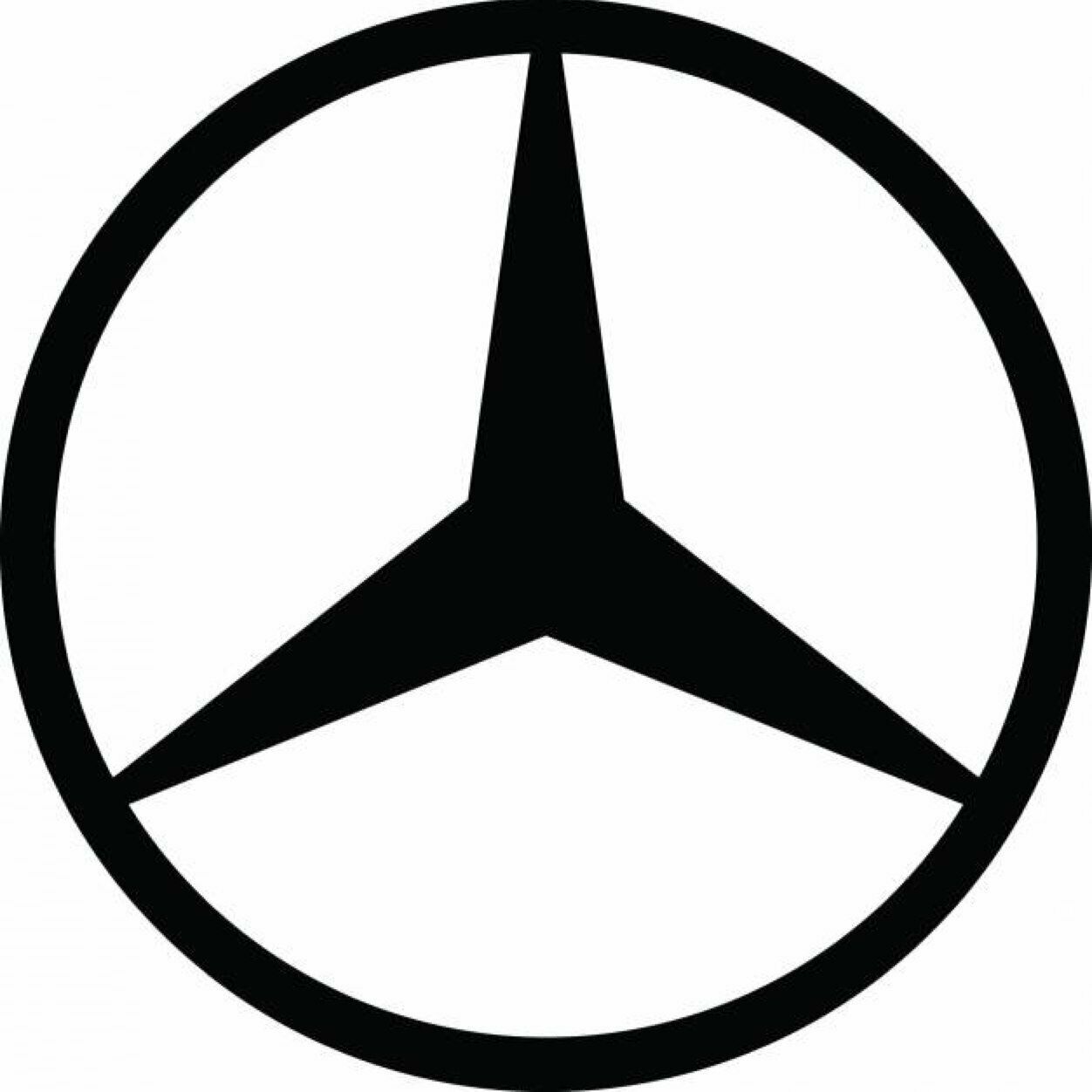 2x Mercedes Logo Vinyl Decal Sticker Different colors & size for Car/Bike/Window