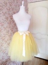 Yellow Knee Length Tulle Skirt Women Girl Custom Plus Size Tulle Tutu Skirt image 5