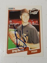 Greg Harris San Diego Padres 1990 Fleer Autograph Card #158 Read Description - £3.88 GBP