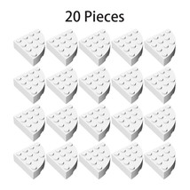 Part 2577 Brick 4x4 ¼ Circle Building Pieces Bulk Lot 20x White 100% Compatible - £7.91 GBP